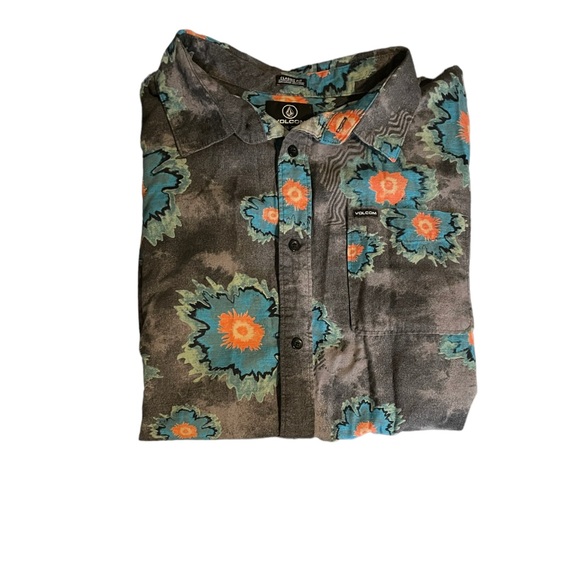 Volcom Mens Classic Fit Button up shirt sz XXL - Picture 2 of 4